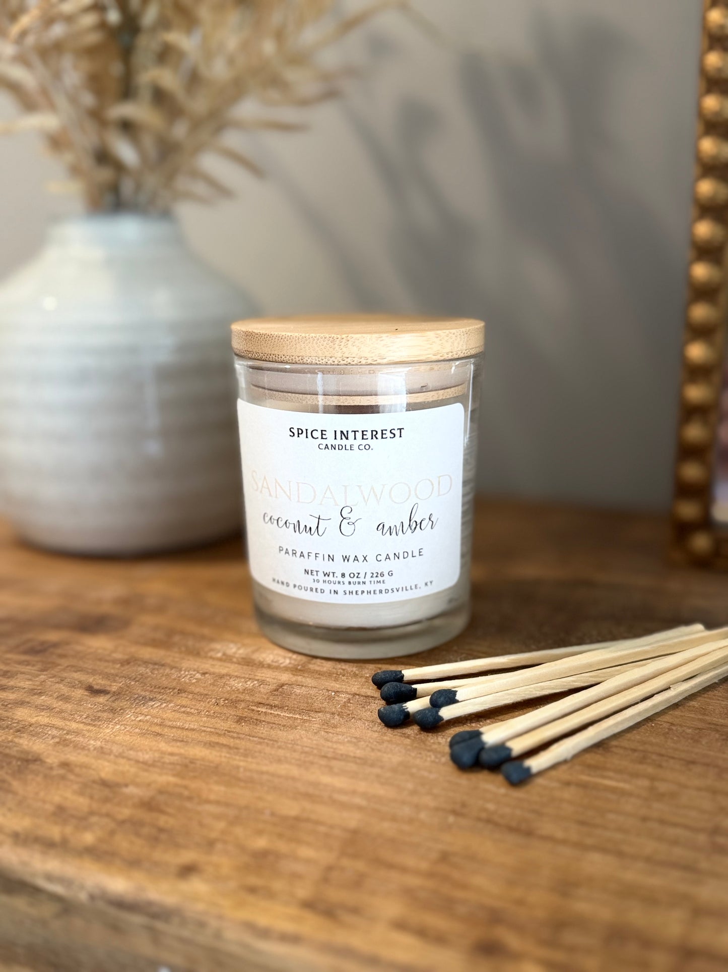 Sandalwood Coconut & Amber Woodwick Candle
