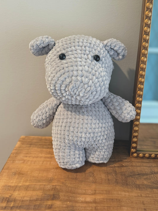 Hand Crocheted Hippo